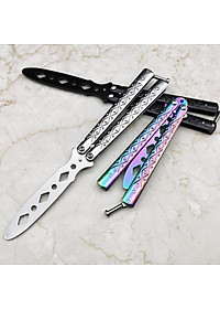 Bộ 2 Dao Bướm Thích Hợp Đi Cắm Trại Dã Ngoại An Toàn Khi Sử Dụng Training Knife Tool Safe