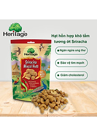 Hạt hỗn hợp khô tẩm tương ớt Sriracha sản phẩm chính hãng Heritage , vị cay nhẹ hài hòa , kích thích vị giác 