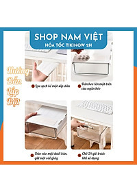 Ngăn Kéo Dưới Bàn Làm Việc Trong Suốt - Hộp Nhựa Để Đồ Dán Dưới Bàn (Kèm Miếng Dán)