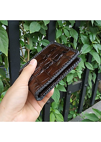 Ví Da Cá Sấu Vây Đuôi 2 mặt Rất Đẹp! ĐAN VIỀN THỦ CÔNG VÔ CÙNG CHẮC CHẮN