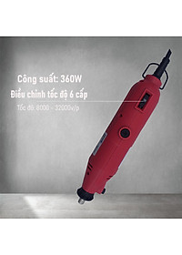 Máy mài khoan, mài khuôn SKY GT211| Khoan - cắt - mài đa năng - máy làm lũa - điêu khắc | Công suất 360W - Đầu mũi 3 ly, điều chỉnh tốc độ 6 cấp | Bộ phụ kiện 100 chi tiết | Bảo hành 3 tháng
