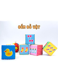 Đồ chơi 12 khối vải tương tác sơ sinh PiPoVietnam an toàn cho bé sơ sinh, luyện kỹ năng vận động tinh, vận động thô