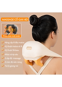 Máy Massage Cổ Vai Gáy Lưng Cao Cấp GAX-8D Nâng Cấp 8 Đầu Xoa Bóp