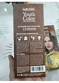 (Vàng Gỗ Đậm) Kem Nhuộm Dưỡng Tóc Màu Thời Trang Lavox Youth&Color L7 - Dark Golden Blode