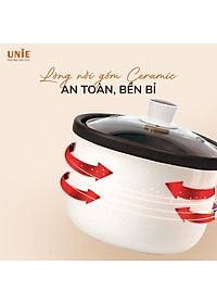 Nồi kho hầm chuyên dụng UNIE USC208, Dung tích 2L, 8 chức năng kho hầm, Lòng nồi gốm Ceramic cao cấp, thiết kế bắt mắt- HÀNG CHÍNH HÃNG 