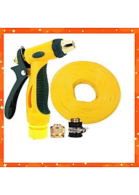 Bộ dây vòi xịt nước rửa xe, tưới cây tăng áp 3 lần,loại 15M (nối đồng nhựa đen) 206317