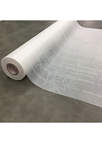 Giấy dán kính hình cây tre cây trúc màu trắng - khổ 90cm - có sẵn keo