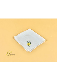 Khăn Tay Lụa Thêu SenSilk Hoa Phượng Vĩ – Quà Tặng Tuổi Học Trò, Embroidered Handkerchief Silk