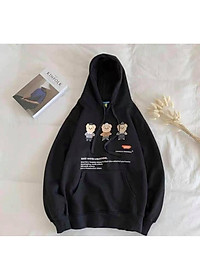 ÁO KHOÁC NỈ HOODIE GẤU NAM NỮ UNISEX - GIN STORE