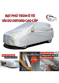 Bạt vải dù Oxford bảo vệ xe Toyota Wigo thông minh, áo che trùm phủ kín xe ô tô 5 chỗ chống nắng, nóng, mưa
