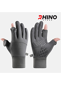 Găng tay hở ngón giữ ấm, chống gió mùa đông Rhino G301 cảm ứng điện thoại cho nam, nữ
