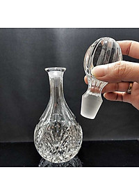 Chai Đựng Rượu Đẹp 800ML - Chai Pha Lê cao cấp mẫu giọt nước – nắp mài đặc nguyên khối không cần gioăng - phong cách châu âu (P3)
