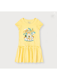 Đầm Cho Bé Gái Miss Meow Tới Size Đại. Váy Cotton Thun Hè Trẻ Em In Hình Mèo 3-11