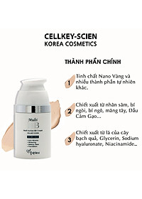 Combo Kem Nền Kem Chống Nắng Che Khuyết Điểm Kiềm Dầu Dưỡng Trắng Chống Nhăn Cho Da Nhạy Cảm Cellkey-Scien BB Sun Cream (80ml)