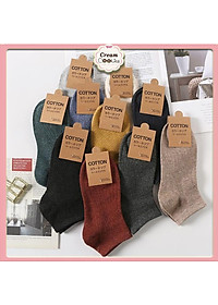 Combo 10 Đôi Tất Nam/Nữ Cổ Ngắn Hàng Loại 1 Co Giãn Tốt,Thấm Hút Mồ Hôi.Khử Mùi ,Kháng Khuẩn