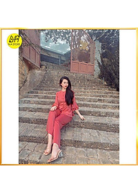 Bộ Đi Lễ Chùa - Đồ Lam Nữ Đi Chùa Đẹp Cao Cấp Trang Nhã Vải Lụa Tay Xòe 2021 Dành Cho Phật Tử Mới - AL003