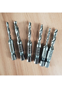 Bộ 6 Mũi Khoan Taro HSS 4341 Tạo Ren Cao Cấp, giúp tiết kiệm thời gian thi công, tiết kiệm chi phí siêu tiện lợi. M3, M4, M5, M6, M8, M10 