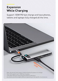 (Hàng chính hãng) Hub chuyển đổi đa năng Baseus Type-C - HDMI, USB, RJ45, SD, TF,... dành cho Macbook, Notebook, Laptop,... 
