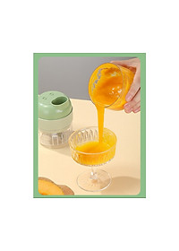 Máy xay mini cầm tay 3 trong 1 (máy xay nghiền tỏi ớt, rau củ, sinh tố;, máy nạo gọt hoa quả; máy cắt sợi, thái lát đồ ăn) dễ dàng vệ sinh - Chính hãng MINIIN (Giao màu ngẫu nhiên)