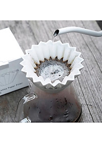 Giấy lọc 50 tờ hình tròn Wave cho phễu kalita 155 185 ORIGAMI