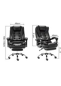 Ghế xoay văn phòng nâng hạ độ cao, có chức năng matxa, có gác chân, da PU cao cấp - Bảo Hành 2 Năm