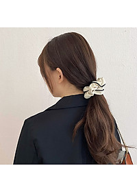 Dây buộc tóc scrunchies NASI gấp sọc loại cao cấp chất liệu vải bền đẹp phong cách hàn quốc thun cột tóc nữ co giãn tốt phụ kiện tóc