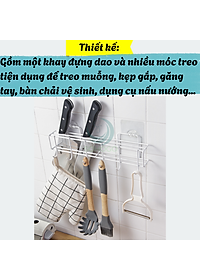 Giá treo dao kéo và dụng cụ nhà bếp dán tường không khoan- Kệ treo đồ nhà bếp đa năng chống rỉ sét - Kệ dán tường treo dao muỗng tiện lợi- Giá đỡ dụng cụ bếp bằng kim loại sơn tĩnh điện- Kệ nhà bếp treo tường chịu lực cao