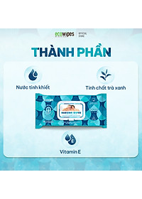 Khăn giấy ướt vệ sinh cơ thể NursingWipes gói 12 khăn size lớn 30x20cm hương trà xanh lau người lớn tuổi, người bệnh, người đi phượt dùng 1 lần