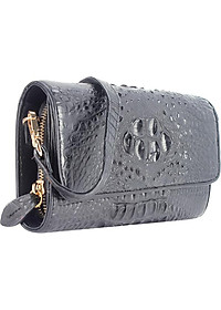 Túi Đeo Nữ Da Cá Sấu Huy Hoàng HT6255 (12 x 21 cm) - Đen