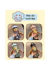 Bình Đựng Nước Sports Cup Phong Cách Thể Thao Có Ống Hút Dung Tích 2L Dễ Thương Có Vạch Báo Giờ Uống Nước