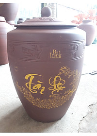 Hũ đựng gạo gốm sứ Bát Tràng loại 15Kg