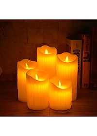 Nến Điện Tử Tim Lắc Cao Cấp Mô Phỏng Như Nến Sáp Tặng Kèm Pin