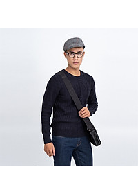 Áo len nam dài tay cổ tròn màu xanh đen NOVELTY 180583T