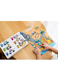 Học Liệu Bóc Dán Montessori Song Ngữ Anh Việt Beezi Book - Lalala Baby