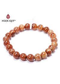 Vòng tay đá san hô hóa thạch mệnh hỏa, thổ - Ngọc Quý Gemstones
