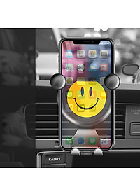 Giá Đỡ Điện Thoại trên ô tô Hình Mặt Cười Kẹp Trực Tiếp Vào Khe Gió Của Điều Hòa Xe Hơi YE-R054