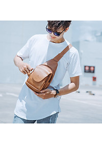 Balo Lata ( Thời trang nam đi chơi cỡ nhỏ - Balo đeo chéo da BALC22 )