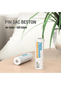 Vỉ 2 pin sạc AA AAA Beston 1.2V hàng nội địa Trung dùng cho micro karaoke, đồ chơi, đồng hồ, máy ảnh, điều khiển từ xa