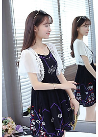Áo khoác ren tà ngắn 06 C107