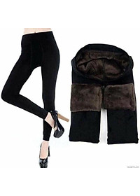 Quần nỉ lót lông nữ - Quần legging lót lông mùa đông loại 1