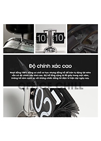 Đồng Hồ Để Bàn lật số cơ học Auto Flip Clock Retro Mac Setup Đồng hồ phong cách vintage cổ điển Sang Trọng chất liệu thép không gỉ