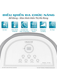 Bồn ngâm chân thải độc massage OKACHI JP-250 cao cấp, đèn hồng ngoại, làm ấm nước lưu thông máu