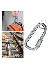 Móc Đa Năng Móc Khóa Nhôm Đi Phượt Carabiner Chữ D Khoá Xoay 8cm