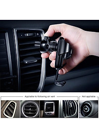 Giá Đỡ Điện Thoại Ô Tô Baseus Gravity Car Mount Kẹp Cửa Gió Điều Hòa - Hàng Chính Hãng