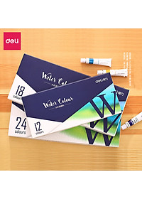Màu Nước Dạng Tuýp Deli - 12 Màu/18 Màu/24 Màu - 73850 / 73851 / 73852