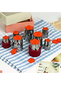Bộ Dụng Cụ Cắt Tỉa Rau Củ Quả Inox 8 Món, Bộ Khuôn Cắt Tạo Hình Rau Củ Quả, Khuôn Làm Bánh - Hàng Loại 1 - Chính Hãng MINIIN