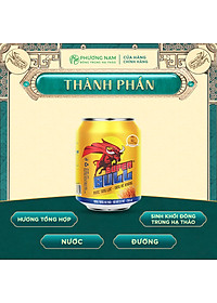 Lốc 6 lon nước giải khát Tăng lực Đông Trùng Hạ Thảo Phương Nam SuperBull