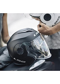 Mũ Bảo Hiểm 3/4 Hai Kính LS2 OF570 Verso