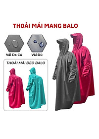 Áo Mưa Dây Kéo Cao Cấp Người Lớn Vải Dù Da Cá 1m4 - Giao màu ngẫu nhiên