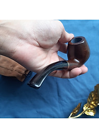 Tẩu thuốc gỗ mun cao cấp sang trọng ( tặng kèm túi vải đựng tẩu)